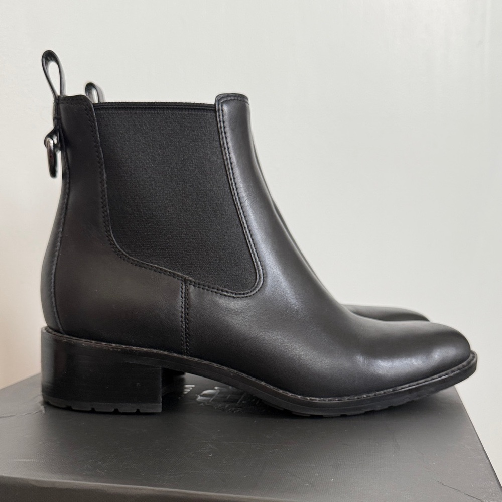 Cole Haan Black Leather Ankle Boots